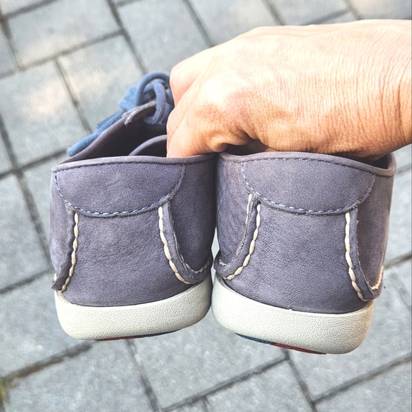 Dexter Slate Gray/Blue Nubuck Leather Moc Walking Shoes 7 1/2 - Picture 5 of 8
